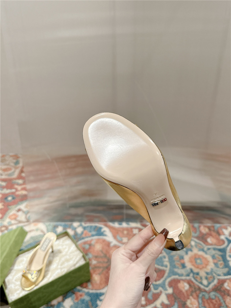 gvc*1 metal embellished crystal D1am0nd buckle half drag