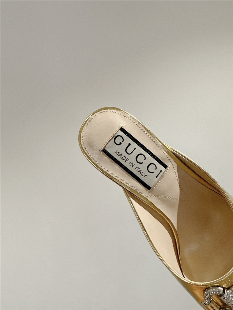 gvc*1 metal embellished crystal D1am0nd buckle half drag