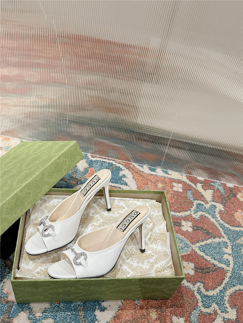 gvc*1 metal embellished crystal D1am0nd buckle half drag