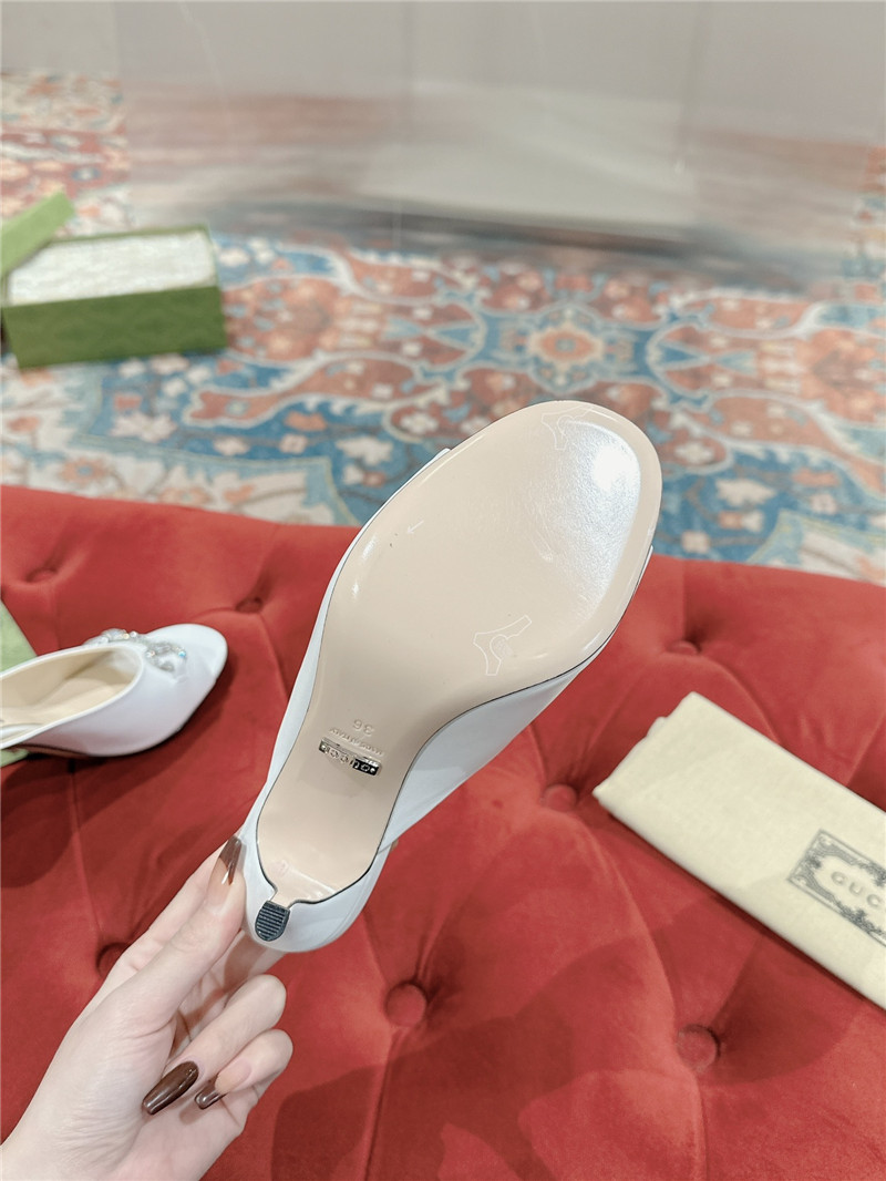 gvc*1 metal embellished crystal D1am0nd buckle half drag