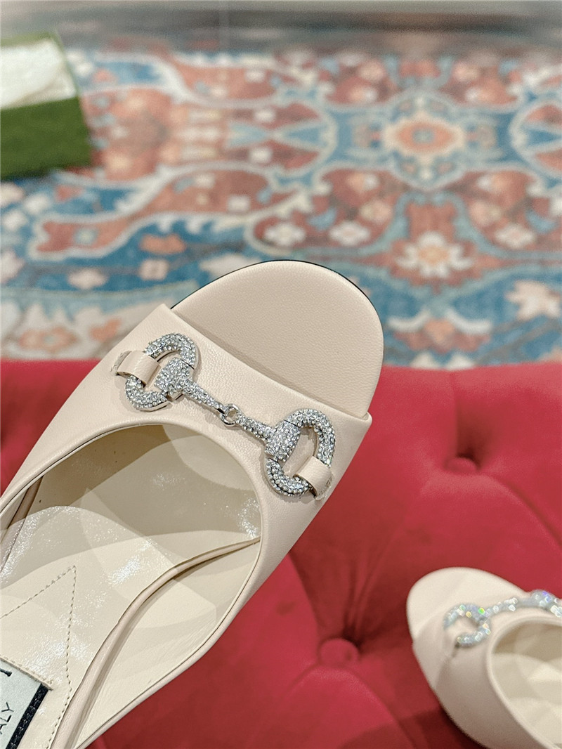 gvc*1 metal embellished crystal D1am0nd buckle half drag