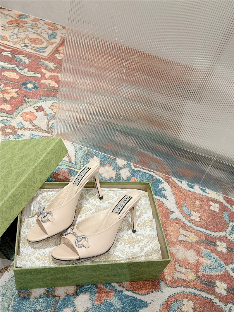 gvc*1 metal embellished crystal D1am0nd buckle half drag