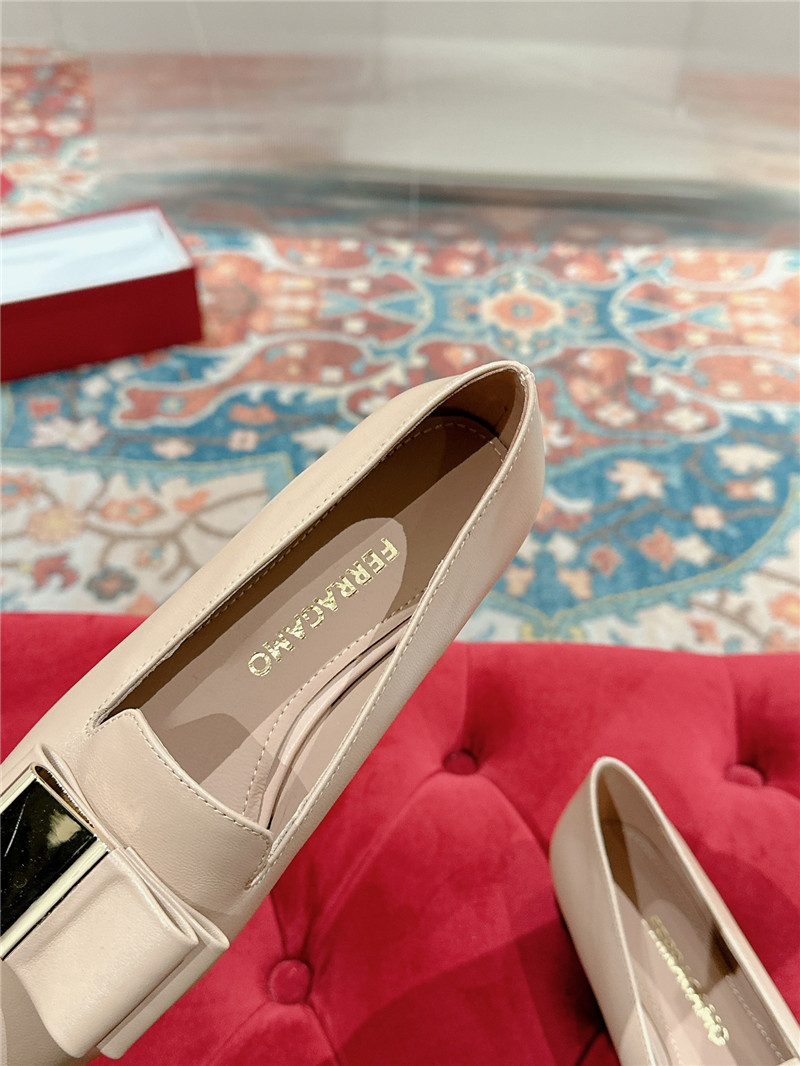 Salvatore Ferragamo new small square toe pumps