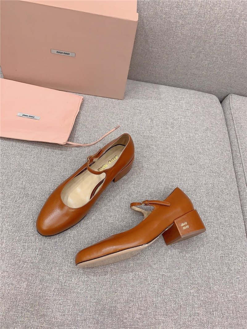 M1um1u new thick heel mary jane shoes