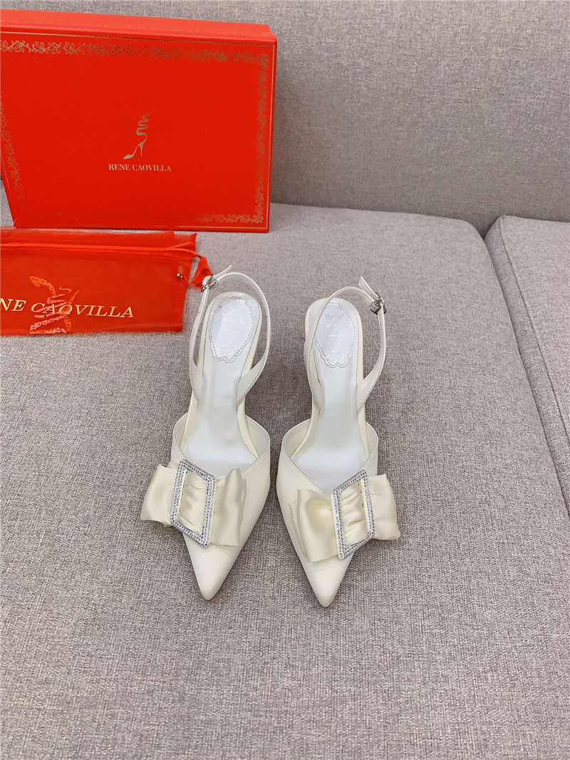 rene caovilla new satin bow high heels