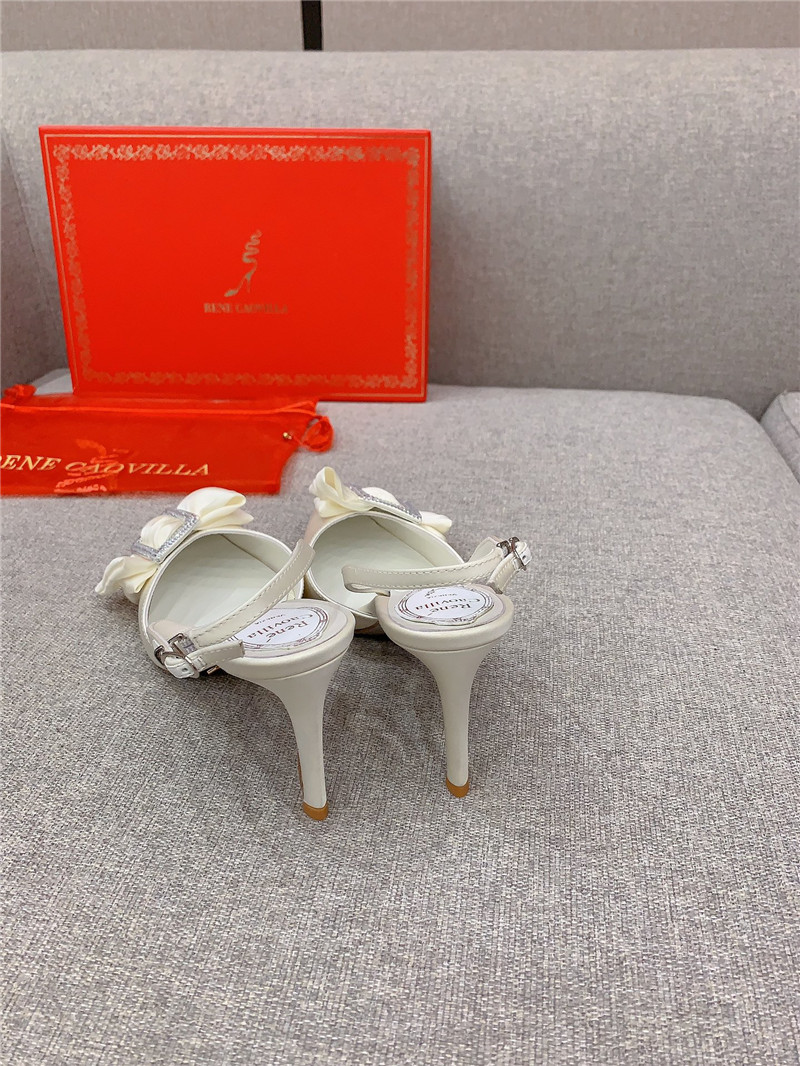 rene caovilla new satin bow high heels