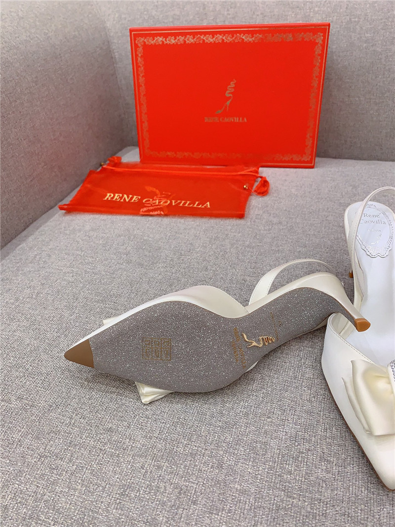 rene caovilla new satin bow high heels