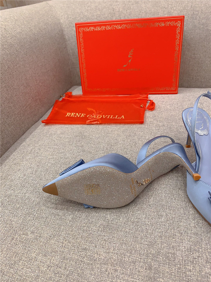 rene caovilla new satin bow high heels