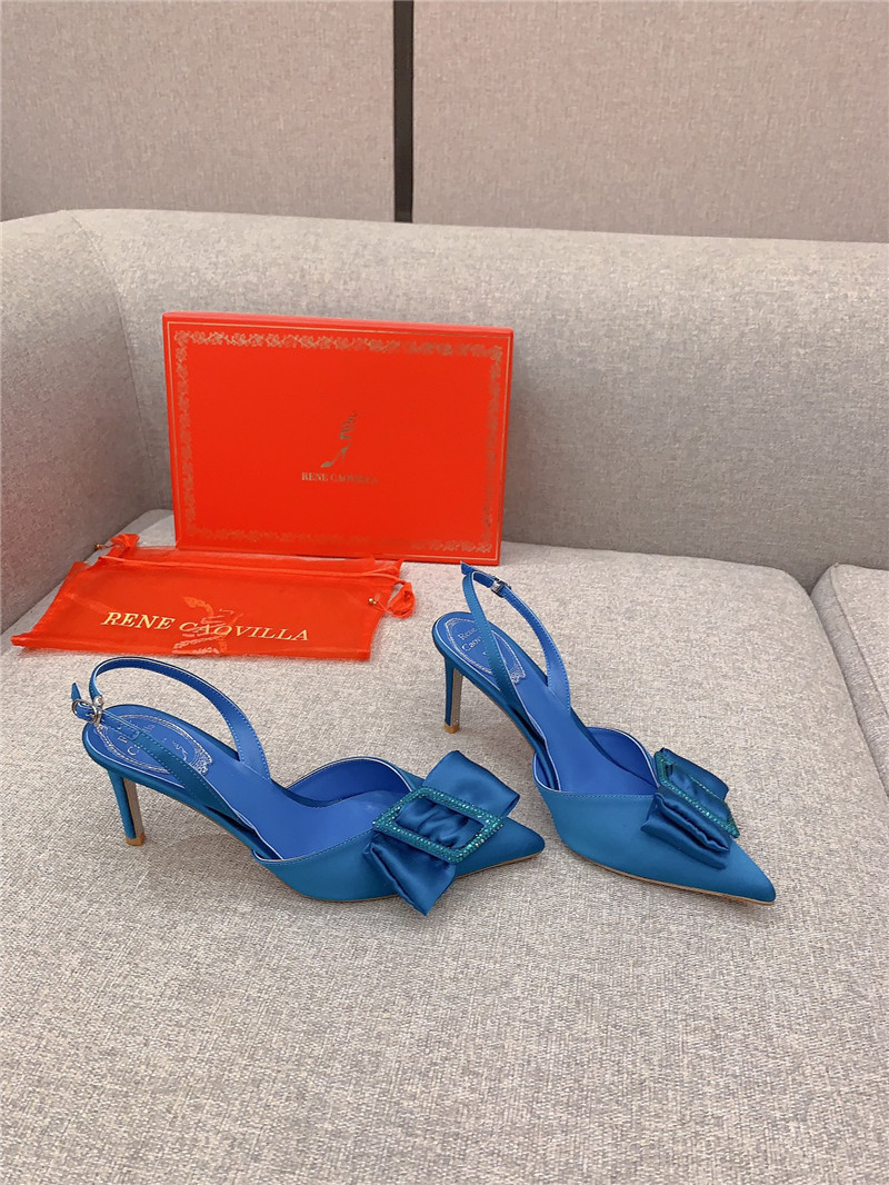 rene caovilla new satin bow high heels
