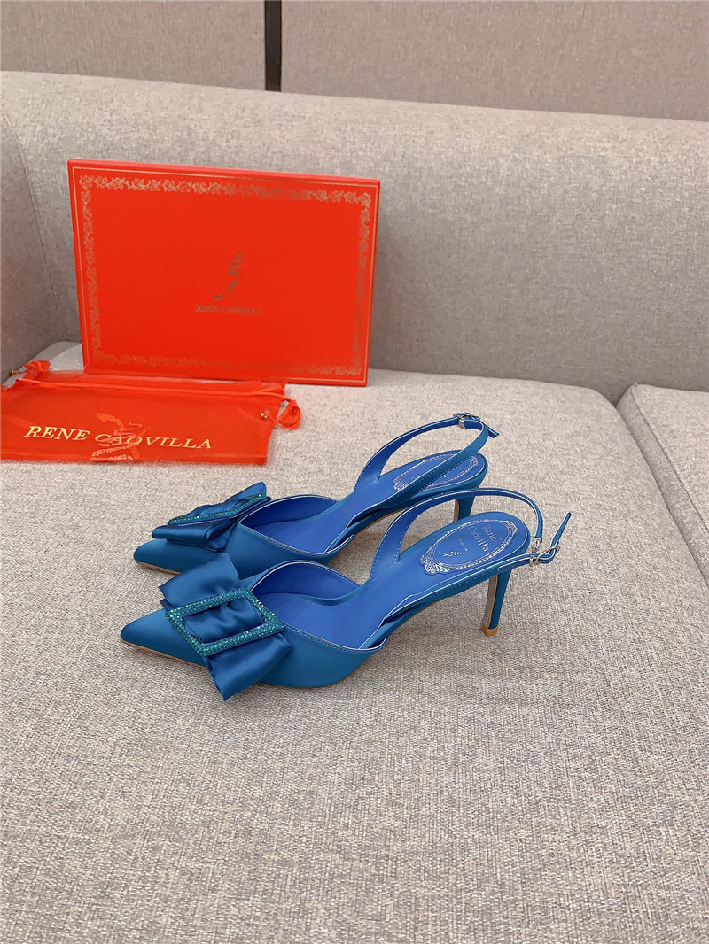rene caovilla new satin bow high heels