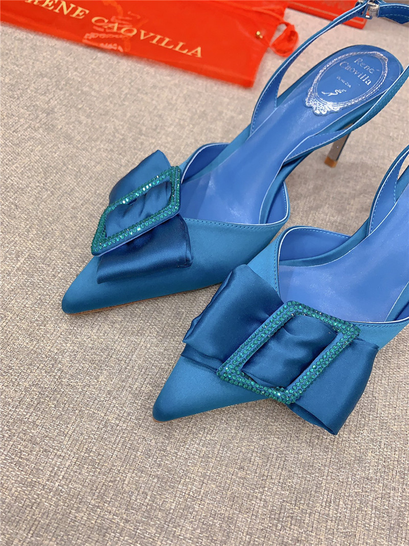 rene caovilla new satin bow high heels