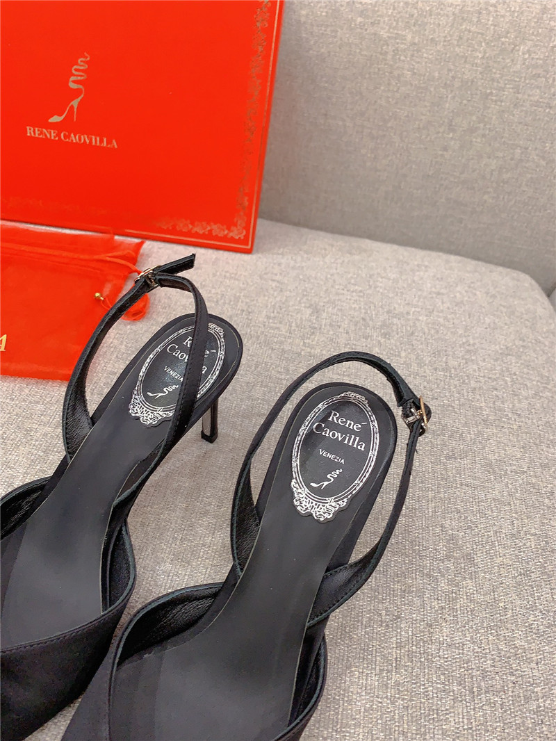 rene caovilla new satin bow high heels