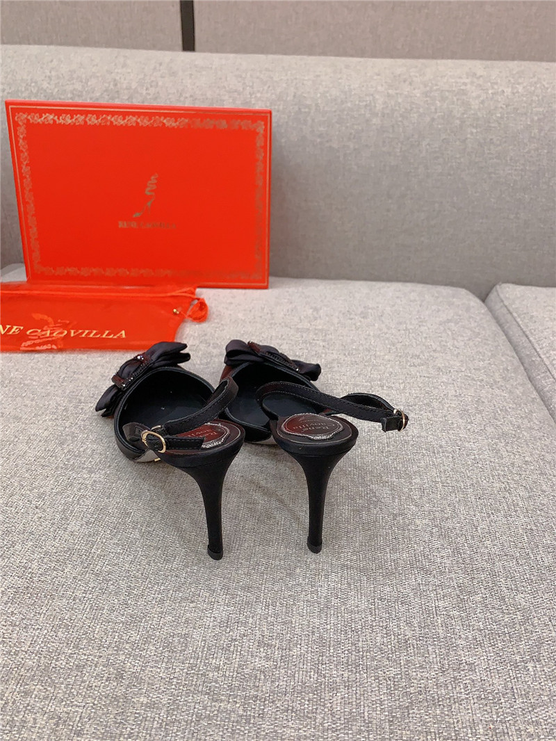 rene caovilla new satin bow high heels