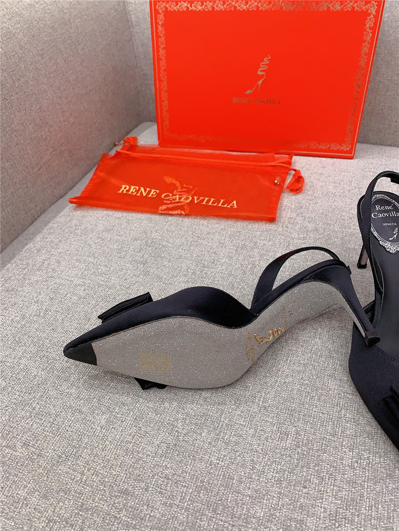 rene caovilla new satin bow high heels