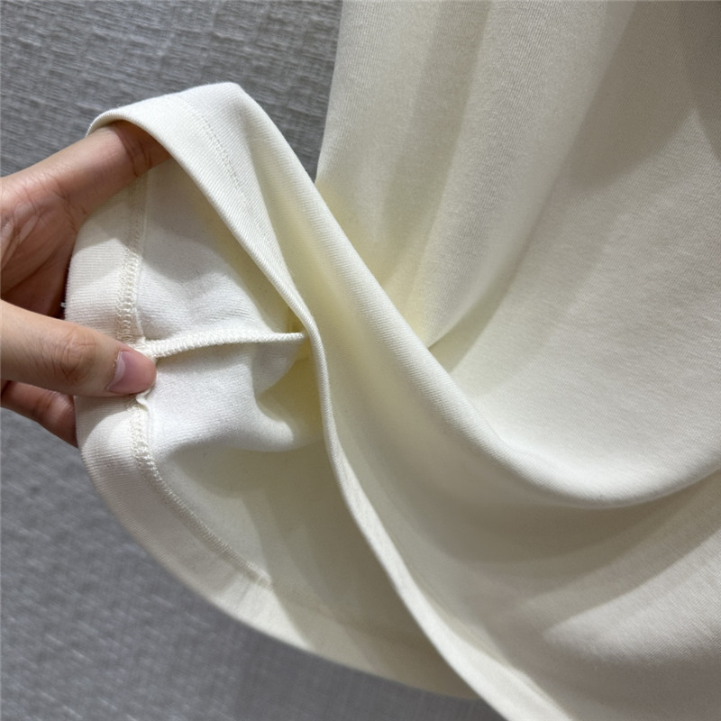 Pra*a triangle logo patch brushed short-sleeved shirt