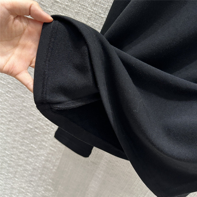 Pra*a triangle logo patch brushed base layer shirt