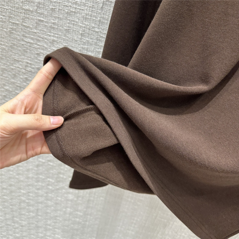 Pra*a triangle logo patch brushed base layer shirt