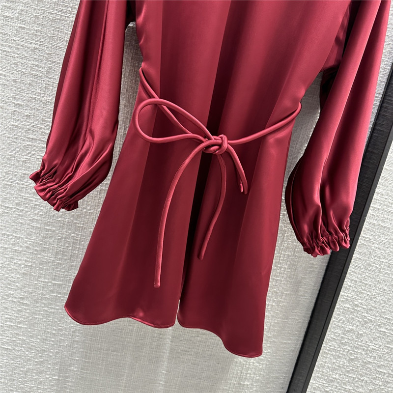 F**di bordeaux red v-neck dress