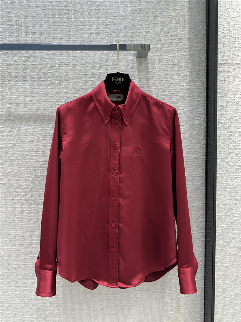 F**di bordeaux red shirt