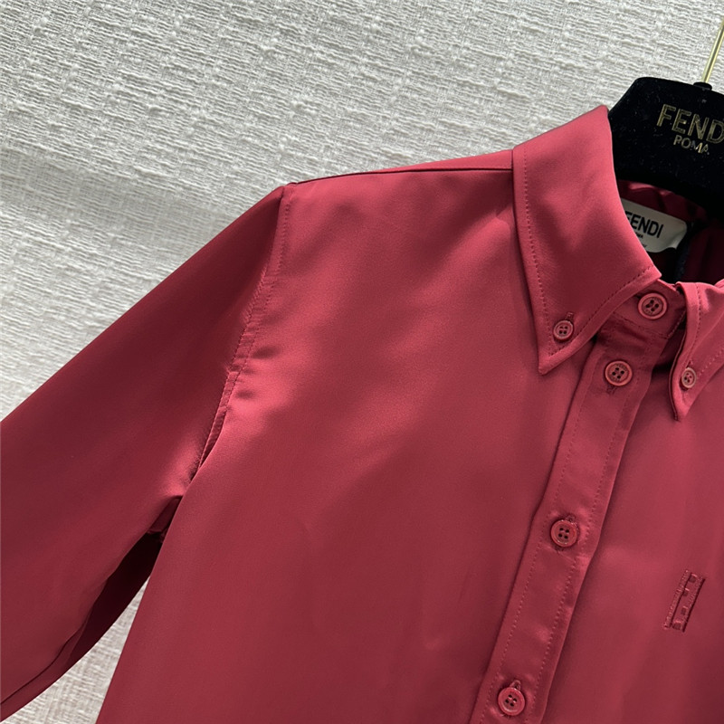 F**di bordeaux red shirt