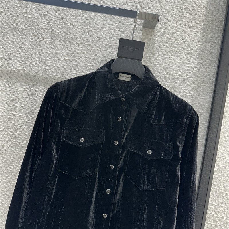 Y51 western style velvet shirt