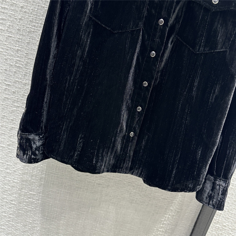 Y51 western style velvet shirt