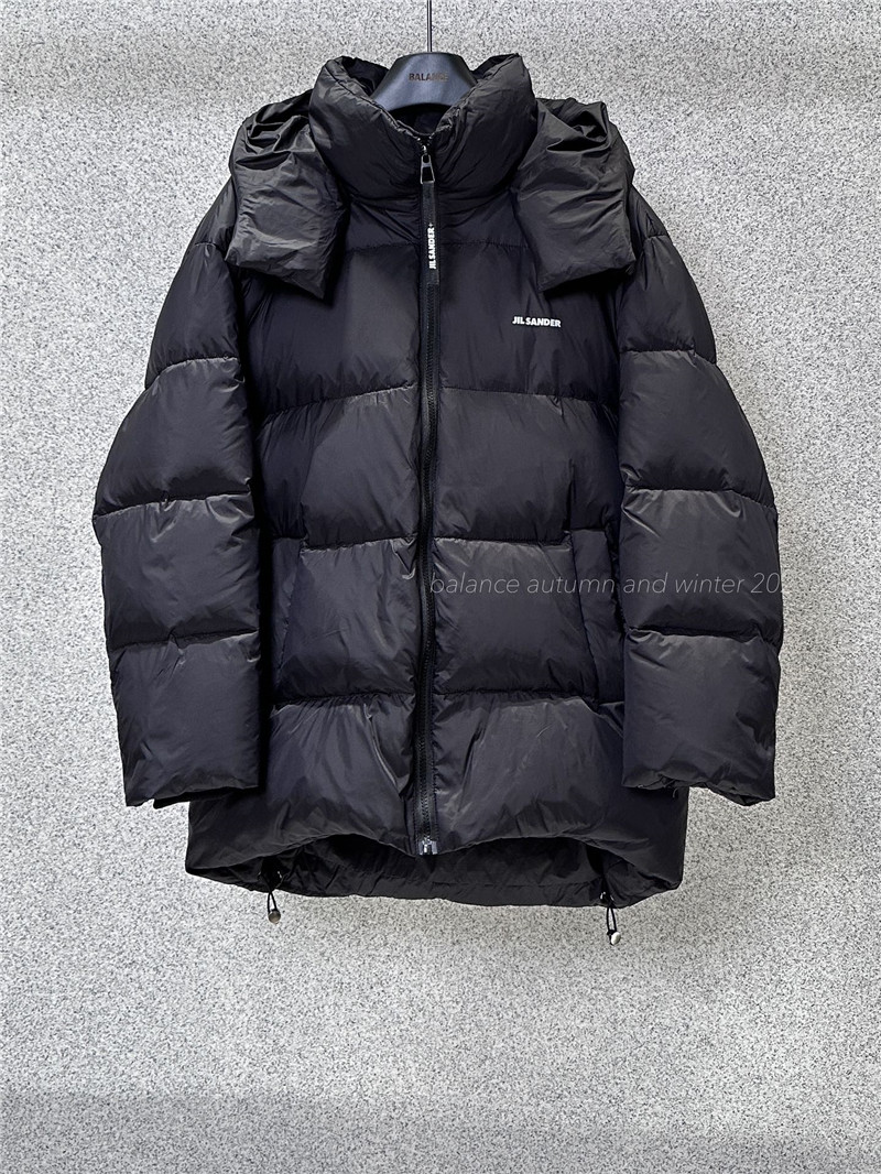 jil sander hooded down jacket