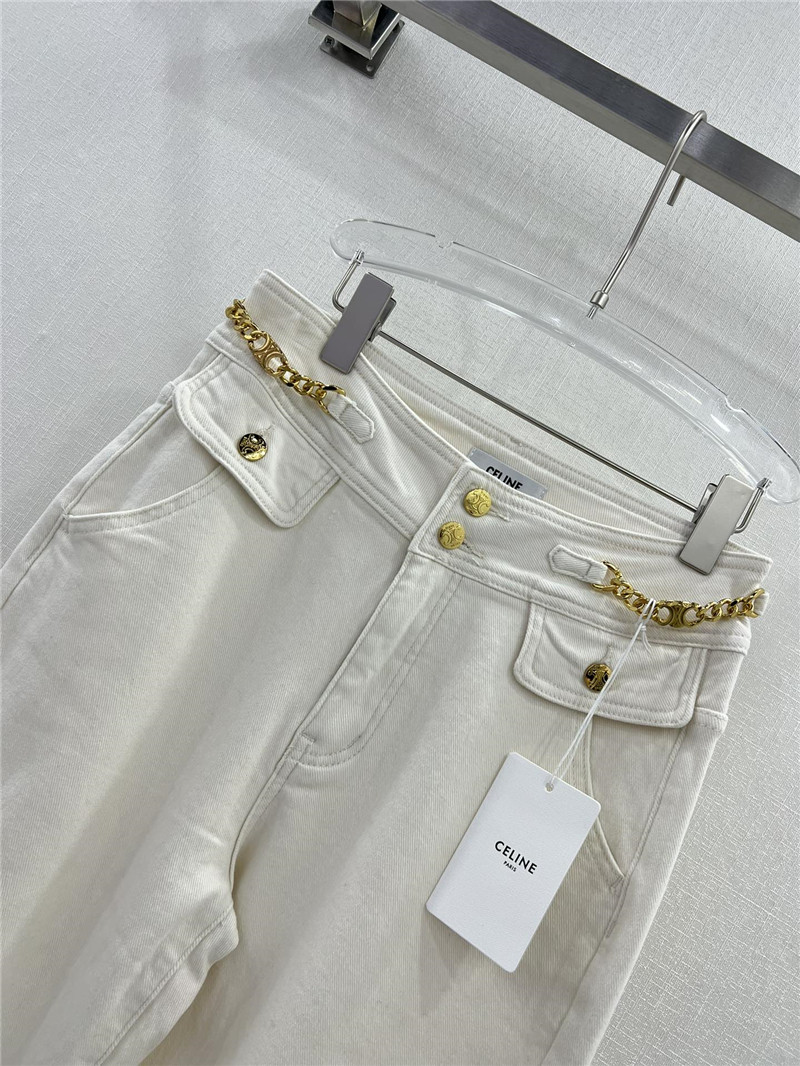 Ce1i*e new two button chain jeans