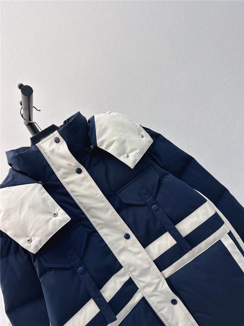 Ce1i*e new hooded stand collar work style down jacket