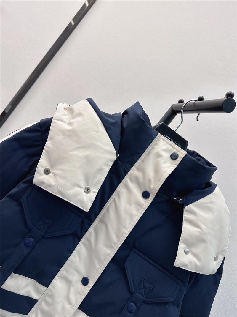 Ce1i*e new hooded stand collar work style down jacket