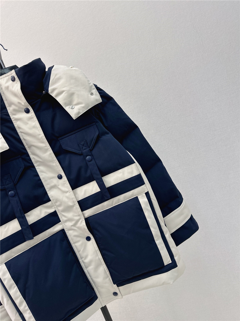 Ce1i*e new hooded stand collar work style down jacket