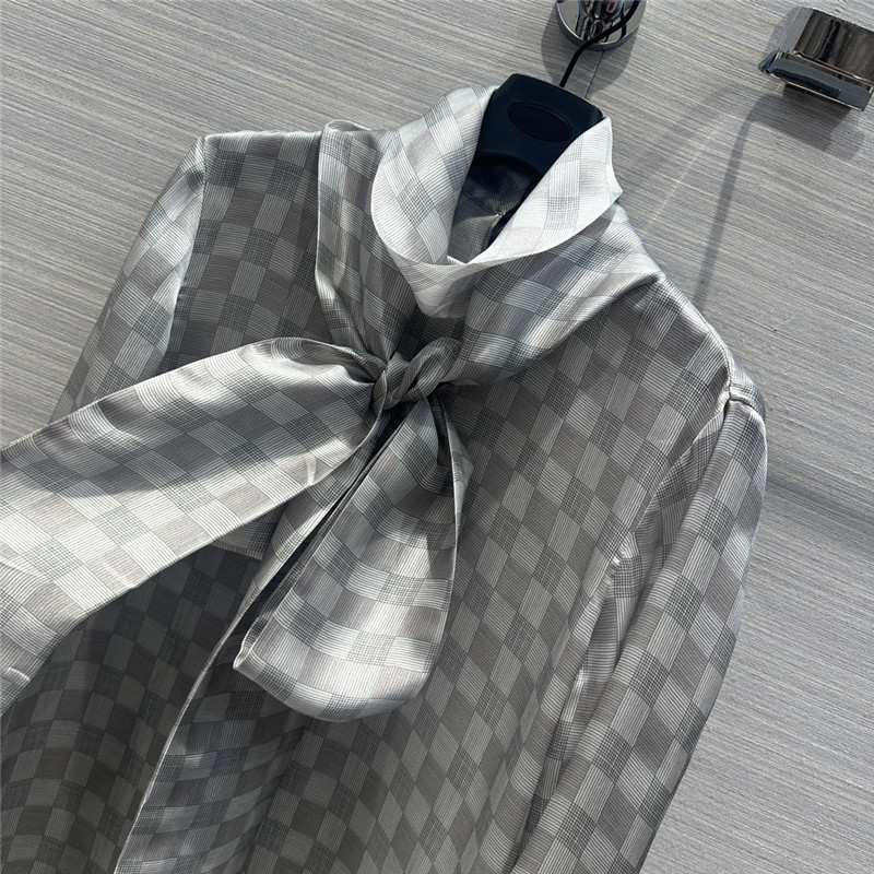 Y51 ribbon silk shirt