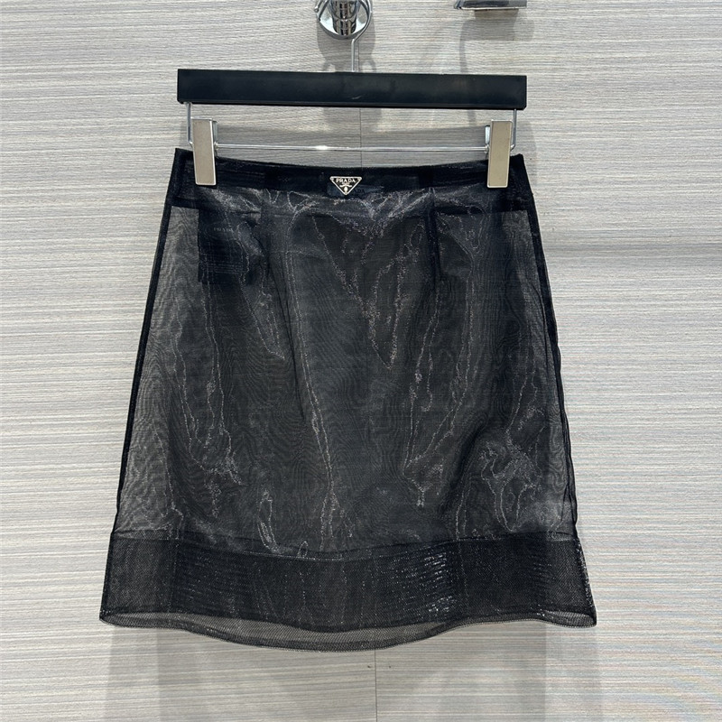 Pra*a party series mesh two-piece design skirt