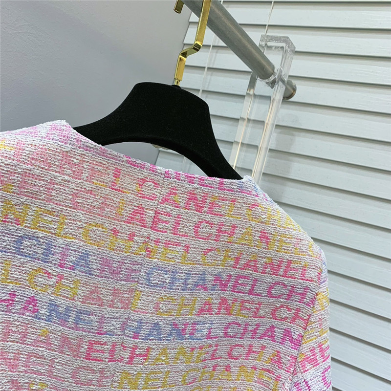 Ch**el bathrobe colorful monogram short coat