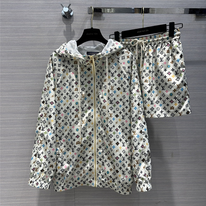 l0vis Vvtt0n lv monogram printed sun protection clothing set