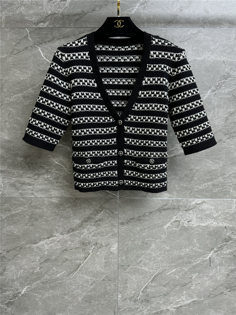 Ch**el crochet striped cardigan