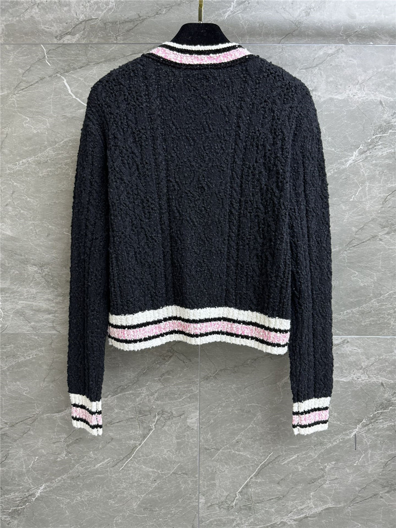 Ch**el three-dimensional pattern cardigan