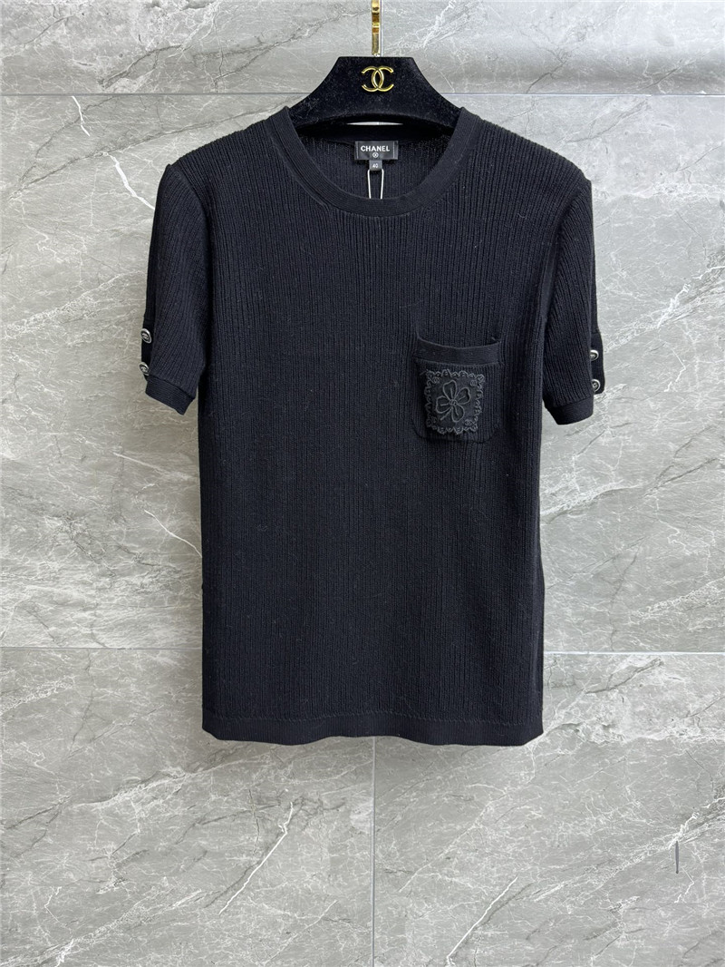 Ch**el floral pocket short sleeves