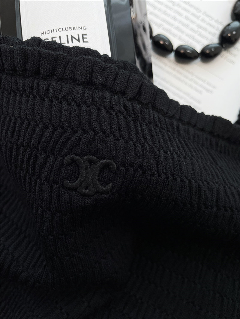 Ce1i*e pleated one-shoulder crop top