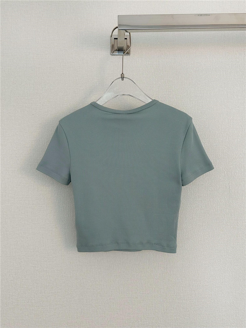 F**di embroidered round neck short sleeves