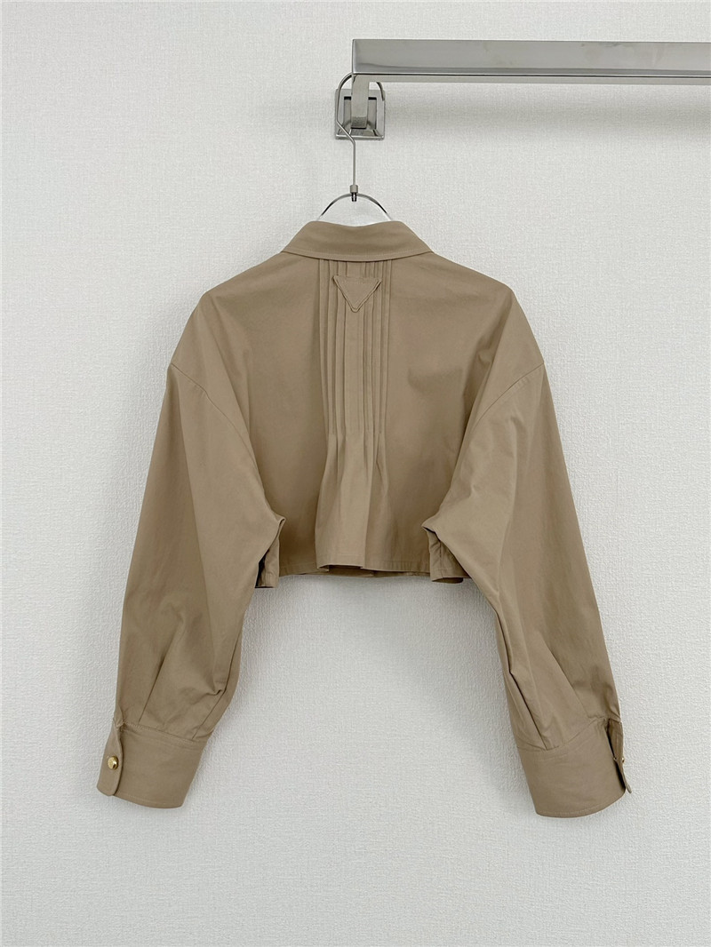 Pra*a pleated lapel jacket