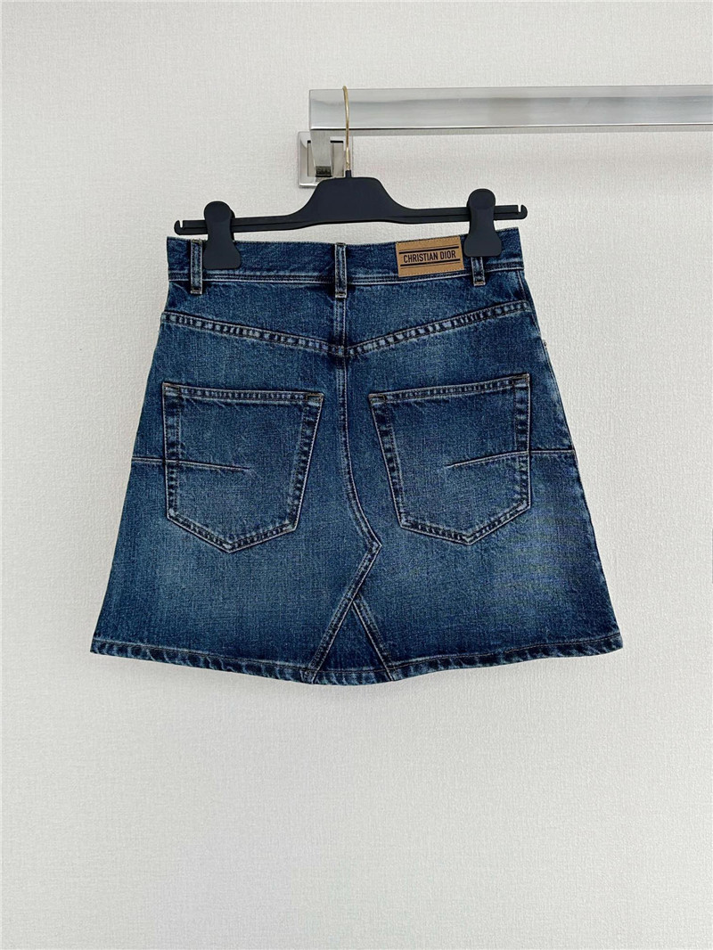 D10r washed denim skirt