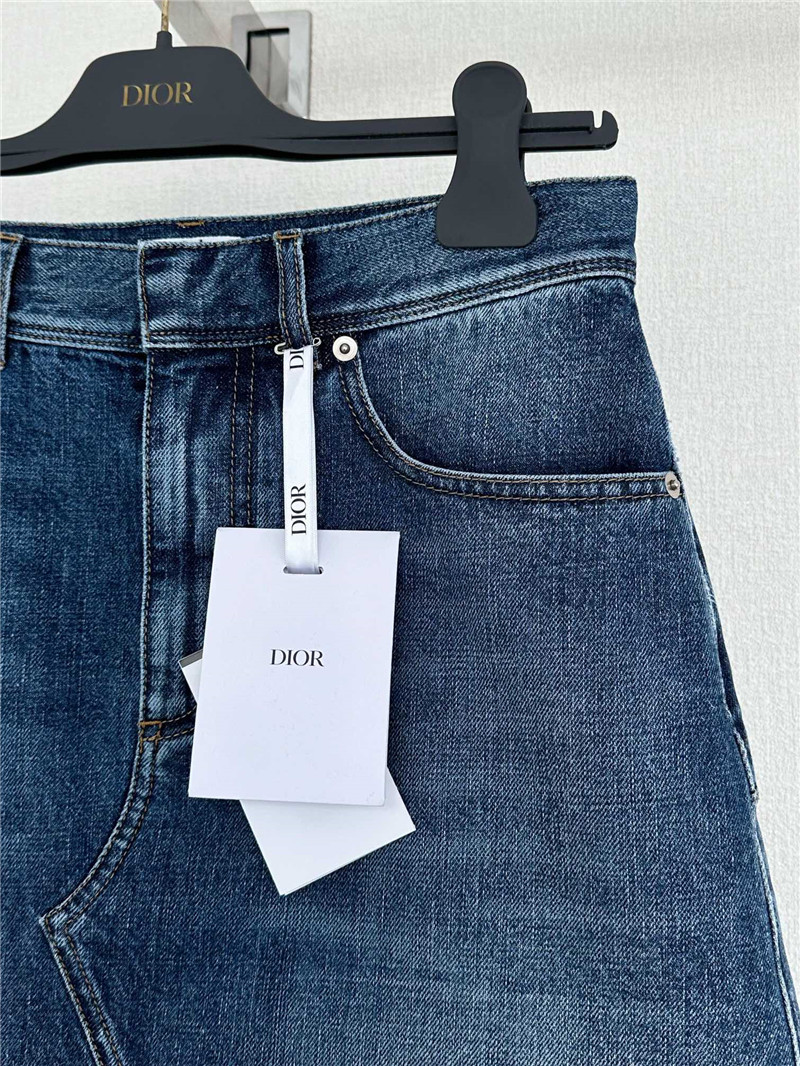 D10r washed denim skirt
