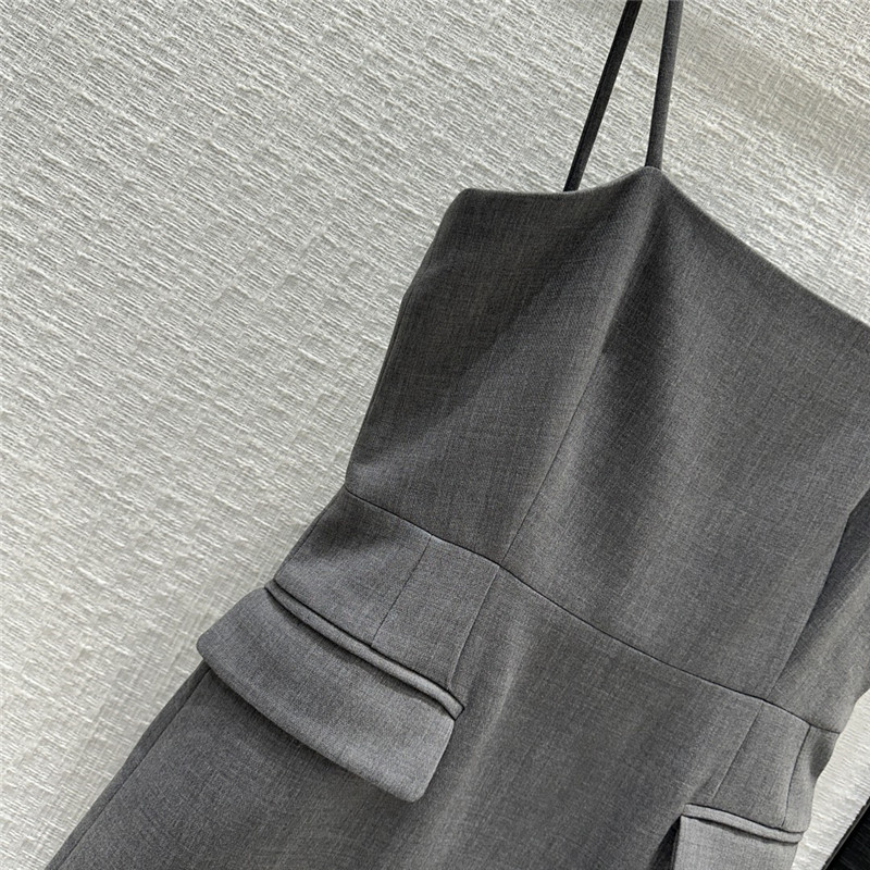 a1exa*der Mcqv*en premium gray zipper strap strapless skirt