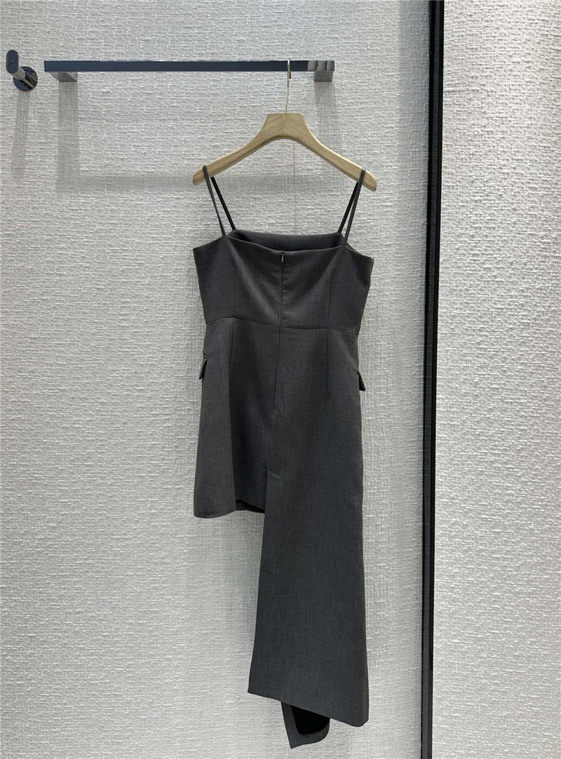 a1exa*der Mcqv*en premium gray zipper strap strapless skirt