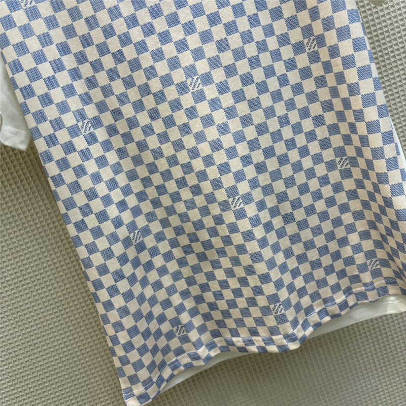 l0vis Vvtt0n lv checkerboard short-sleeved t-shirt