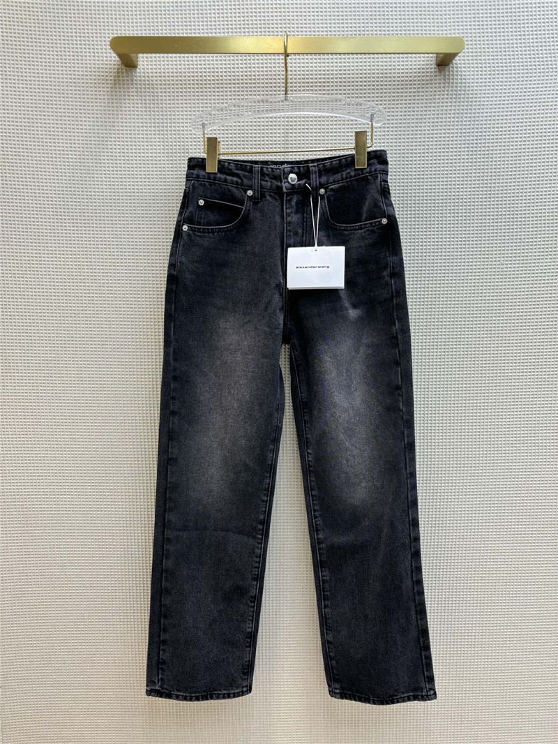 A1exa*der wang straight leg jeans with back pocket lettering