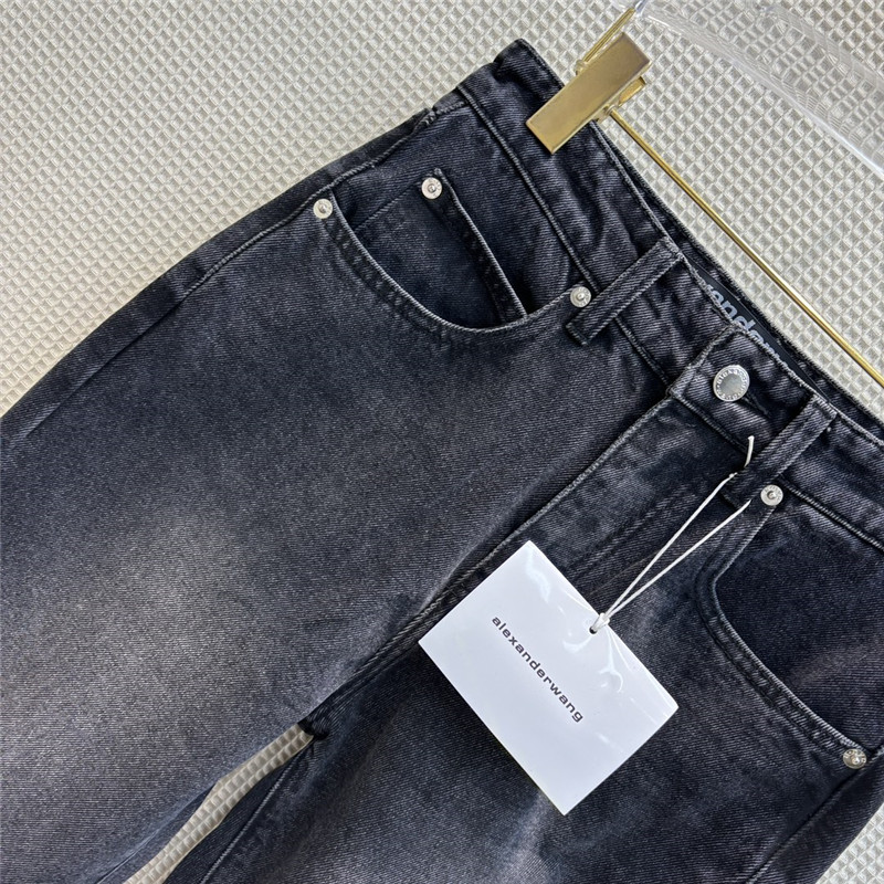 A1exa*der wang straight leg jeans with back pocket lettering