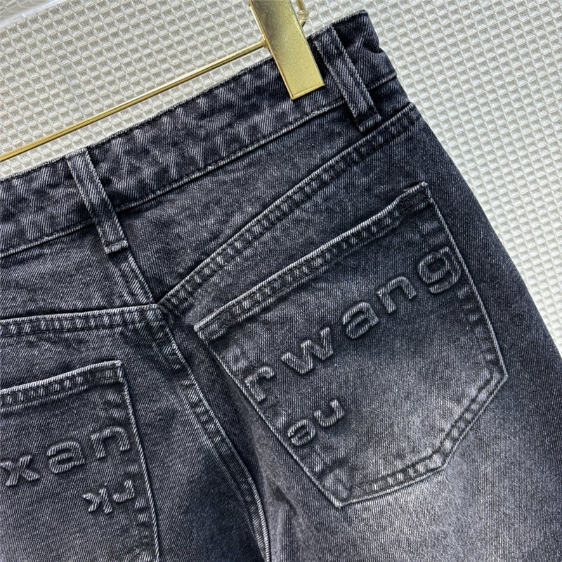 A1exa*der wang straight leg jeans with back pocket lettering