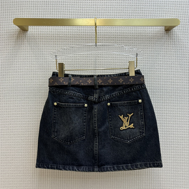 l0vis Vvtt0n lv nautical resort denim series skirt